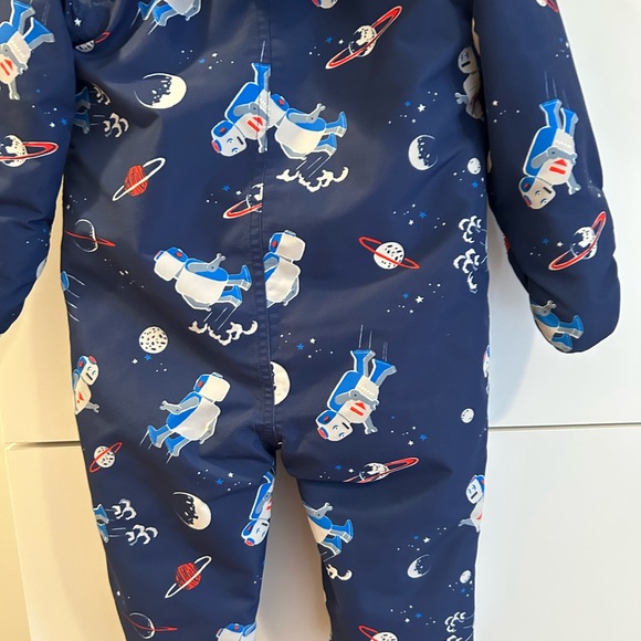 Baby Boden Space-Themed One Piece Snowsuit - Navy - Picture 6 of 9
